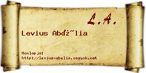 Levius Abélia névjegykártya
